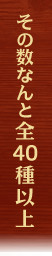 その数なんと全40種以上