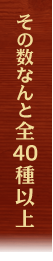 その数なんと全40種以上